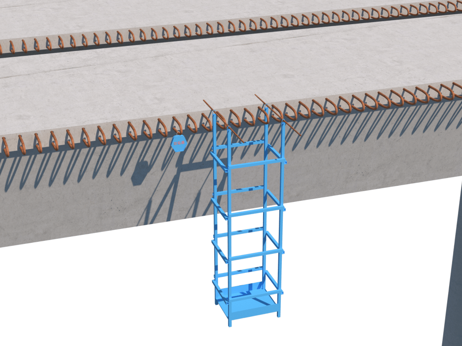 和防坠器系挂示意图做法说明★将湿接缝原有u型钢筋作为防坠器悬挂点