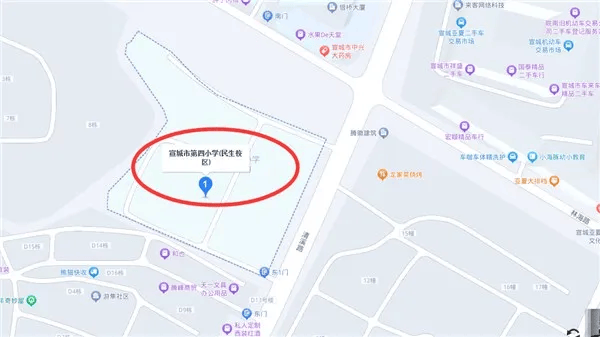 宣城市第二小学贝林校区(宣城市宣州区水阳江大道与玉山路交叉口西北