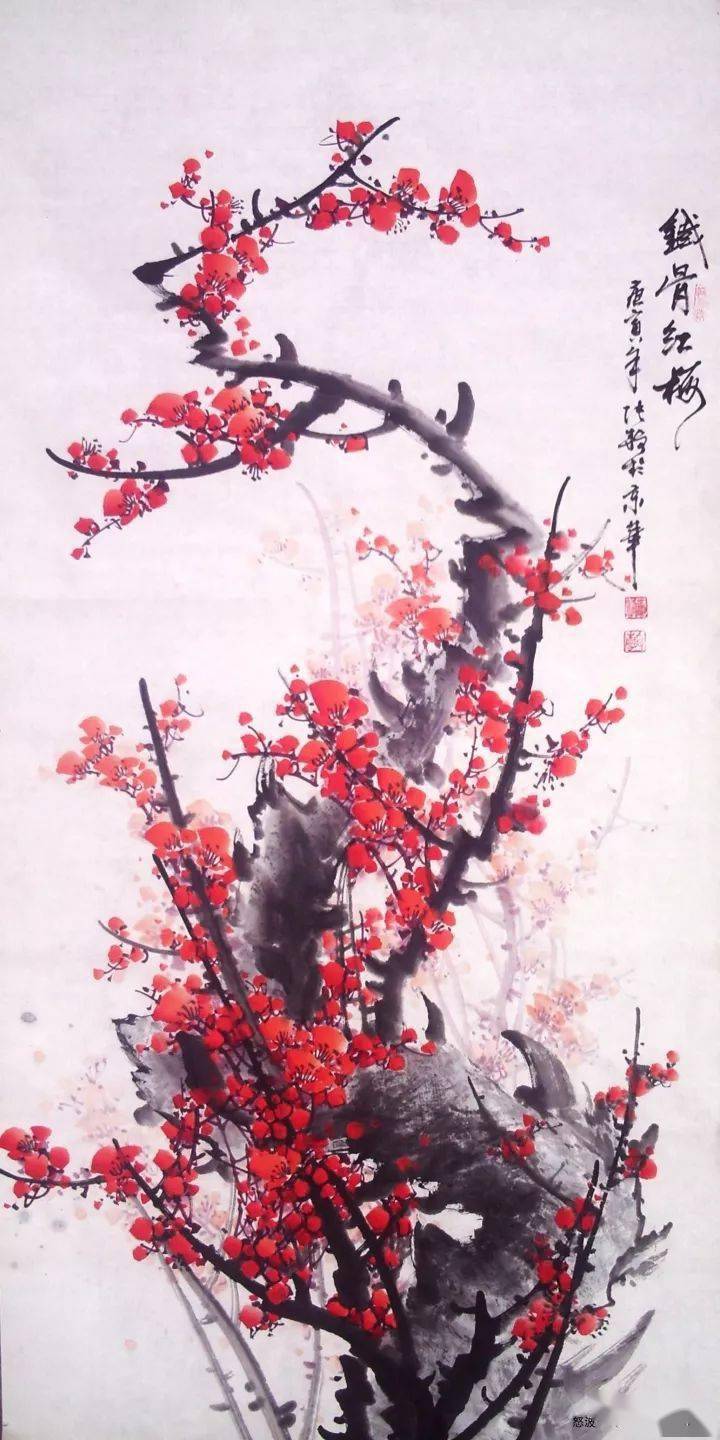 女画家张静国画--寒梅_写意_全集_视频