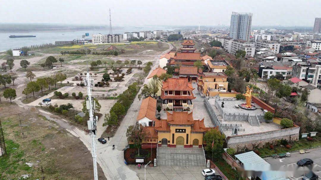 上帝的视角石首东岳寺景观