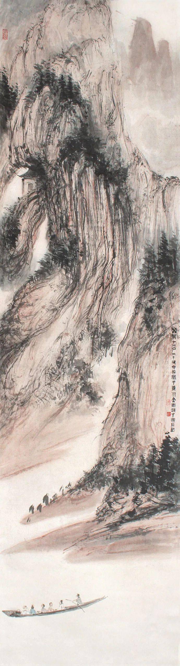 国画大师傅抱石精品山水画100幅高清大赏