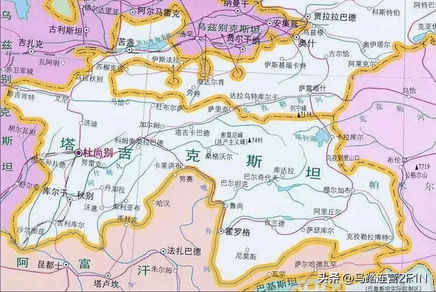 塔吉克族地图图片