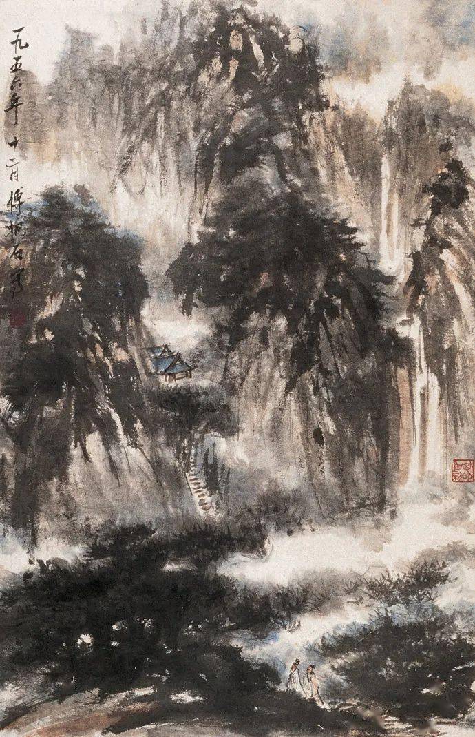 国画大师傅抱石精品山水画100幅高清大赏