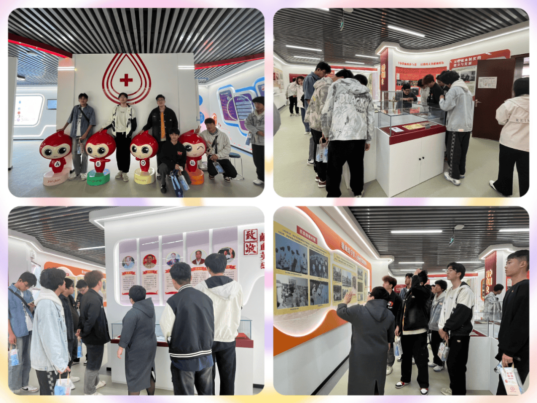 陕西邮电职业技术学院大学生参观血站并挽袖献血