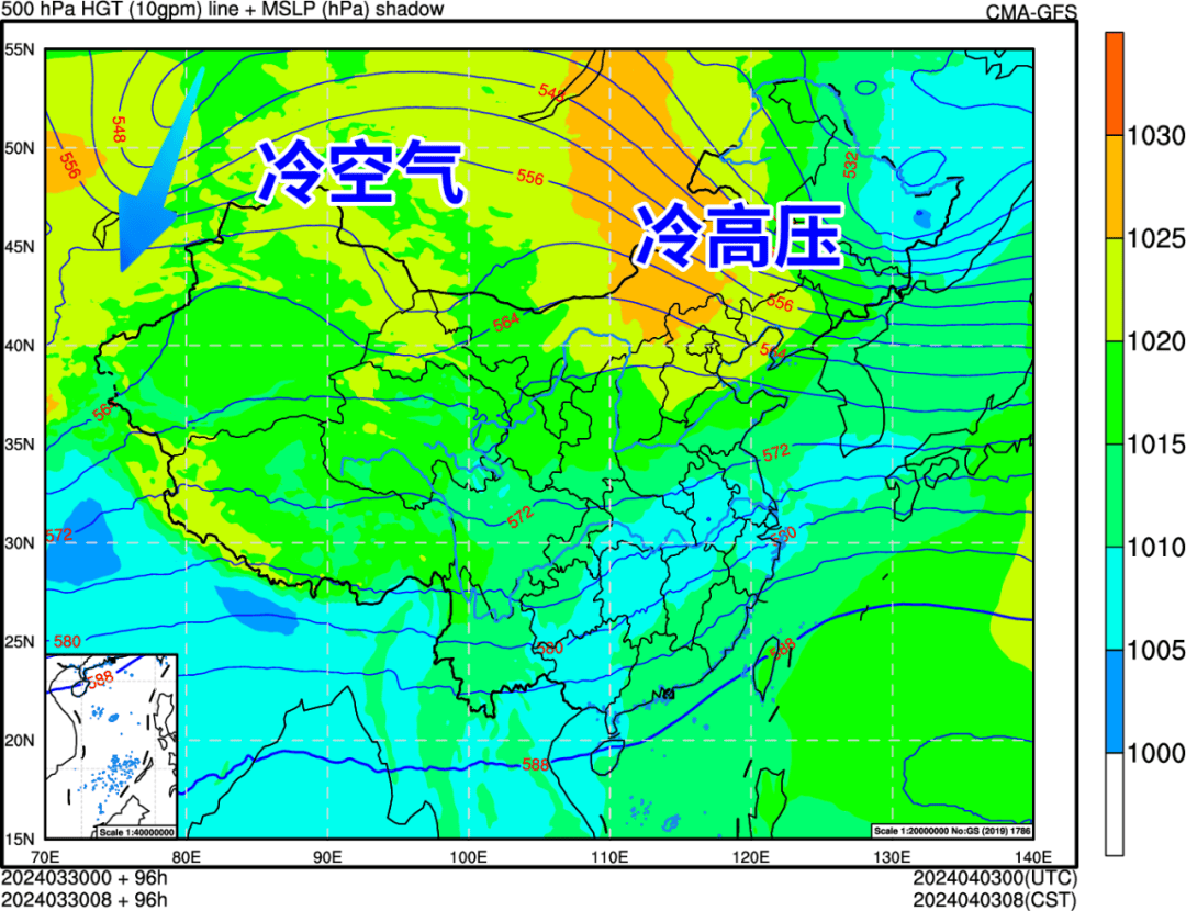 天气形势图500/850百帕内蒙古气象台的中期预报已经指出了未来的剧情