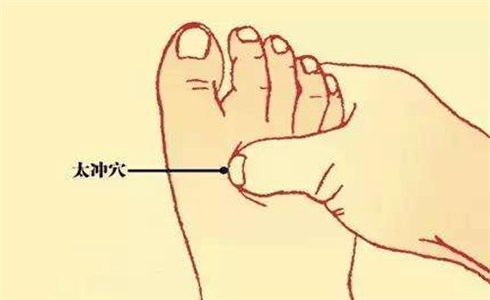 ③揉三阴交穴:盘腿端坐,用左手拇指按压三阴交穴(内踝尖上3寸,胫骨后