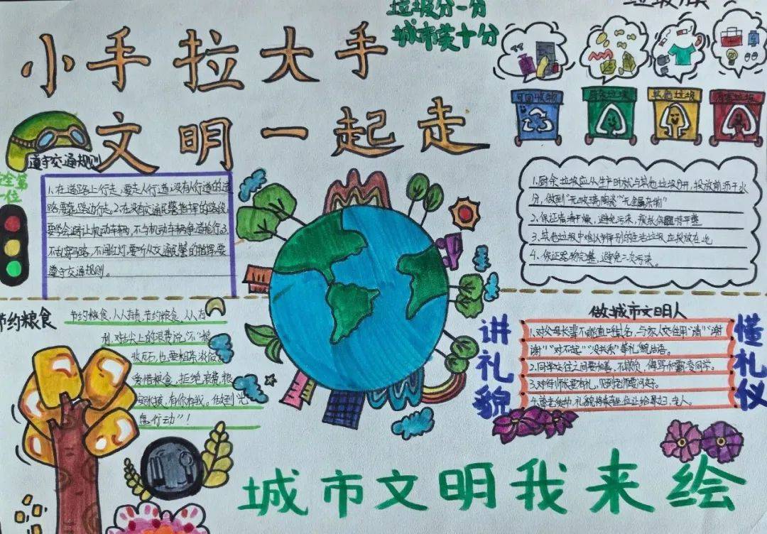 "垃圾革命"手抄报活动展播开始了,快来一起欣赏吧~_作品_小学_学区