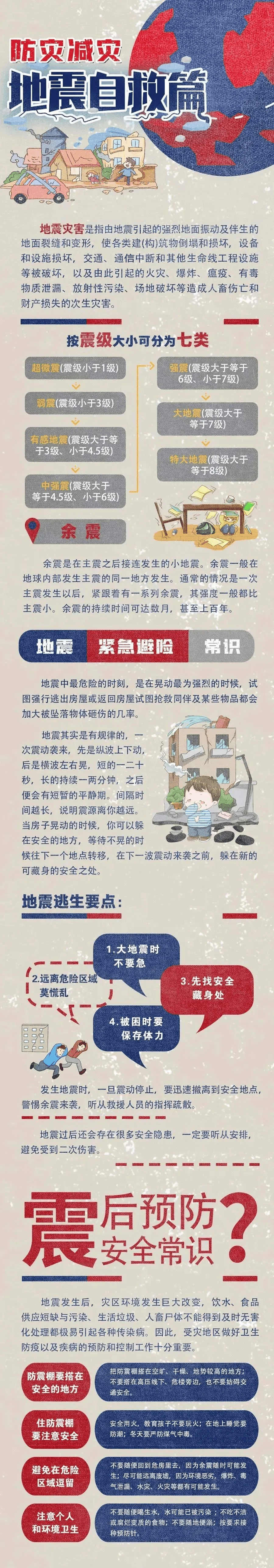 台湾发生73级地震避险自救指南