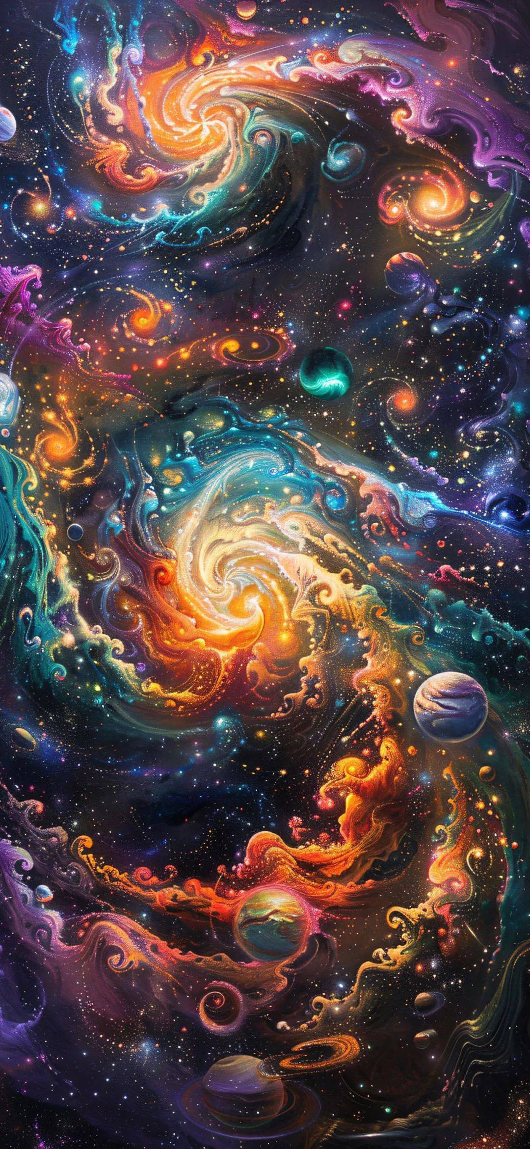 壁纸合集 | 绚丽多彩的创意星系壁纸