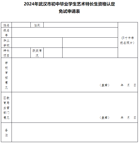 事关中考特长生武汉市教育局最新通知
