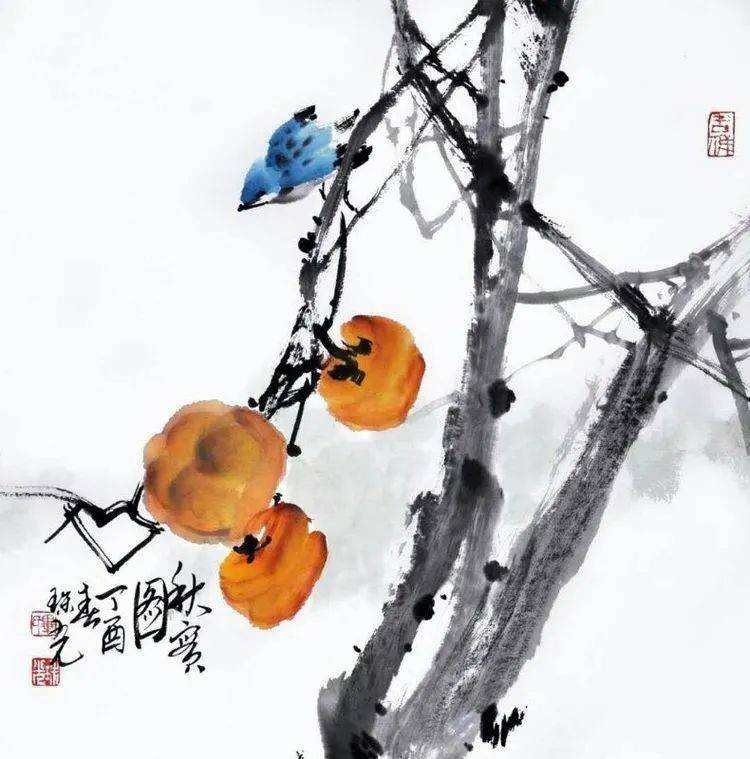 大器晚成的画家,一组别具一格的写意花鸟画