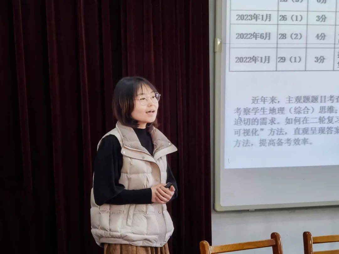 嘉善中学的吕江锋老师以"思维可视化解题方法训练"为题,训练学生主观