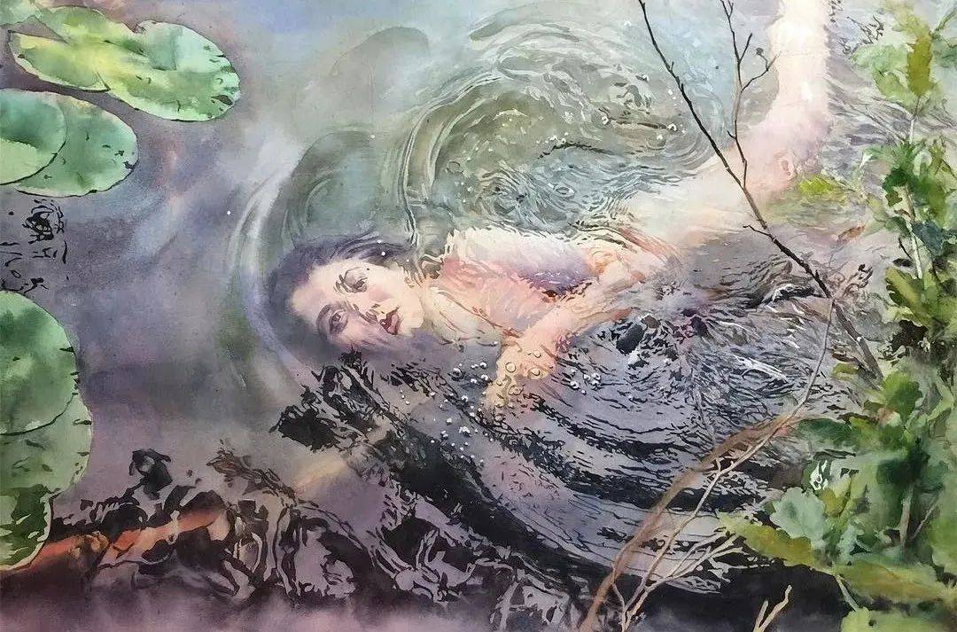 画人难画纱难画水更难三难合体的水彩画家是牛人了