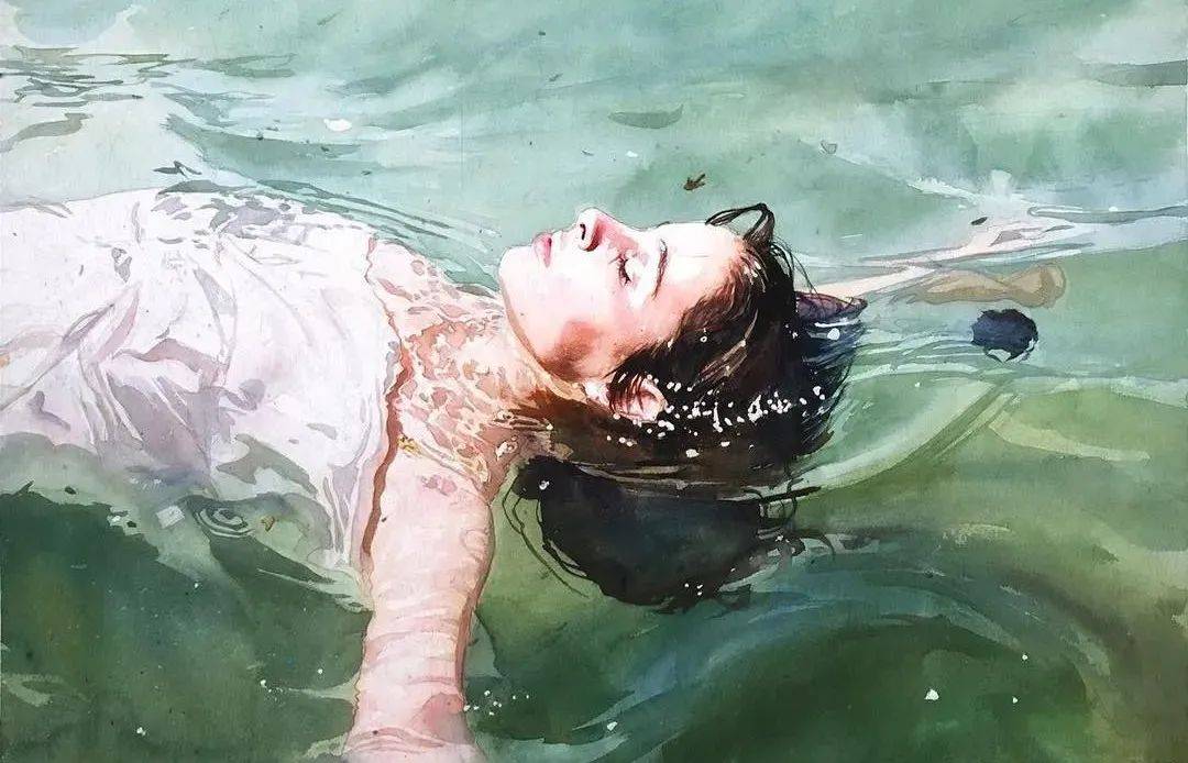 画人难画纱难画水更难三难合体的水彩画家是牛人了