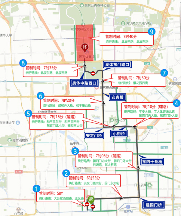 2019北京马拉松路线图图片