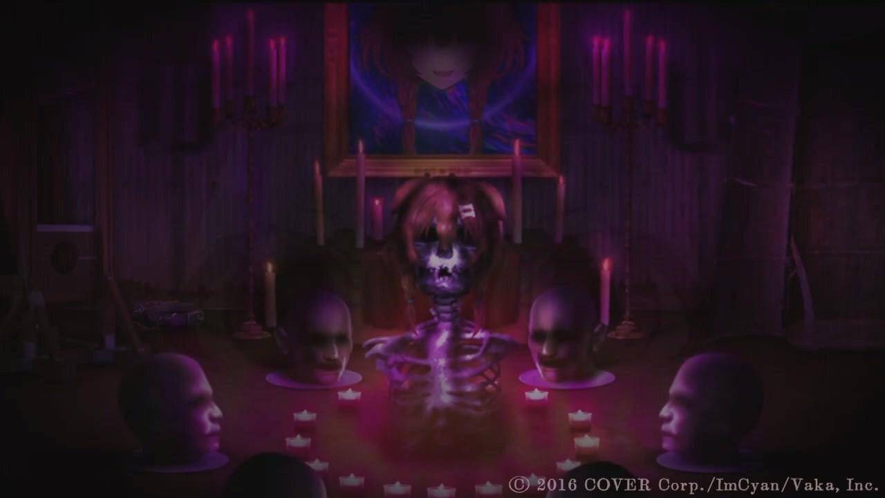 视频截图:《邪神沁音》是恐怖游戏《翌日》系列与hololive旗下vtuber