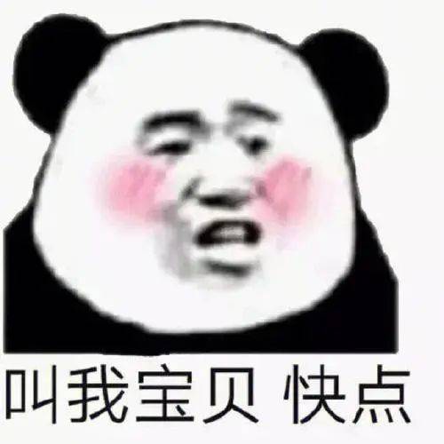 叫我宝贝快点熊猫头表情包