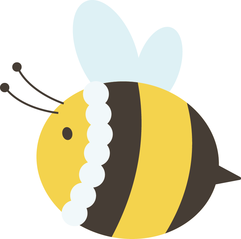 卡通小蜜蜂简笔画涂色图片