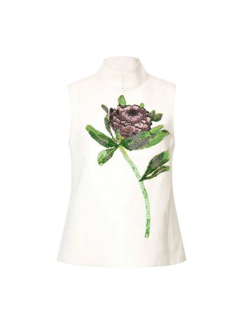 2024beadsamuel gui yang 中式立领西装夹克m essential 亚麻皇帝花钉