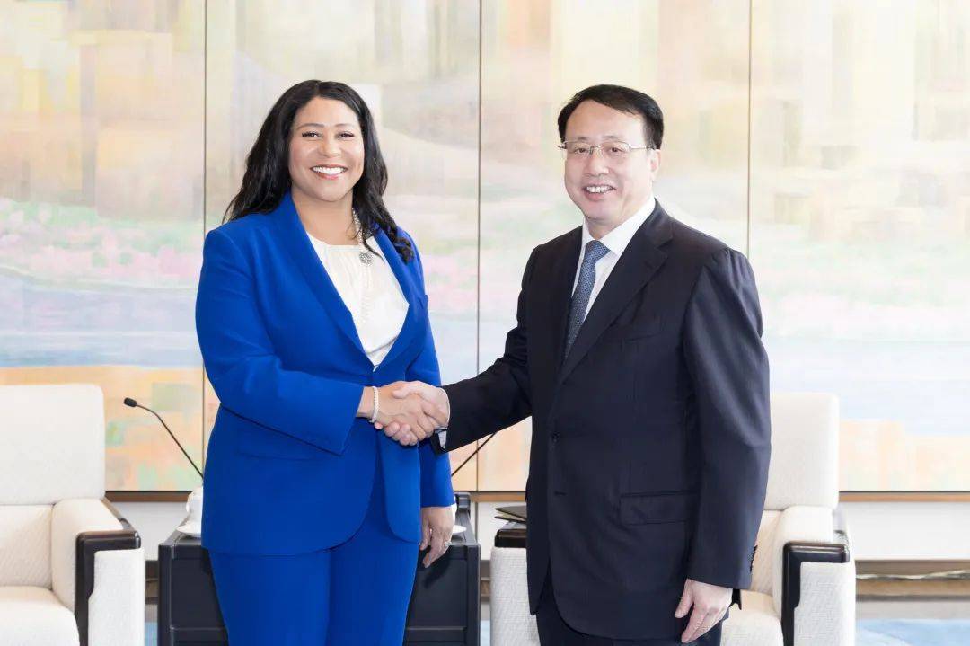 龚正会见美国旧金山市市长伦敦·布里德_上海市_合作_交流