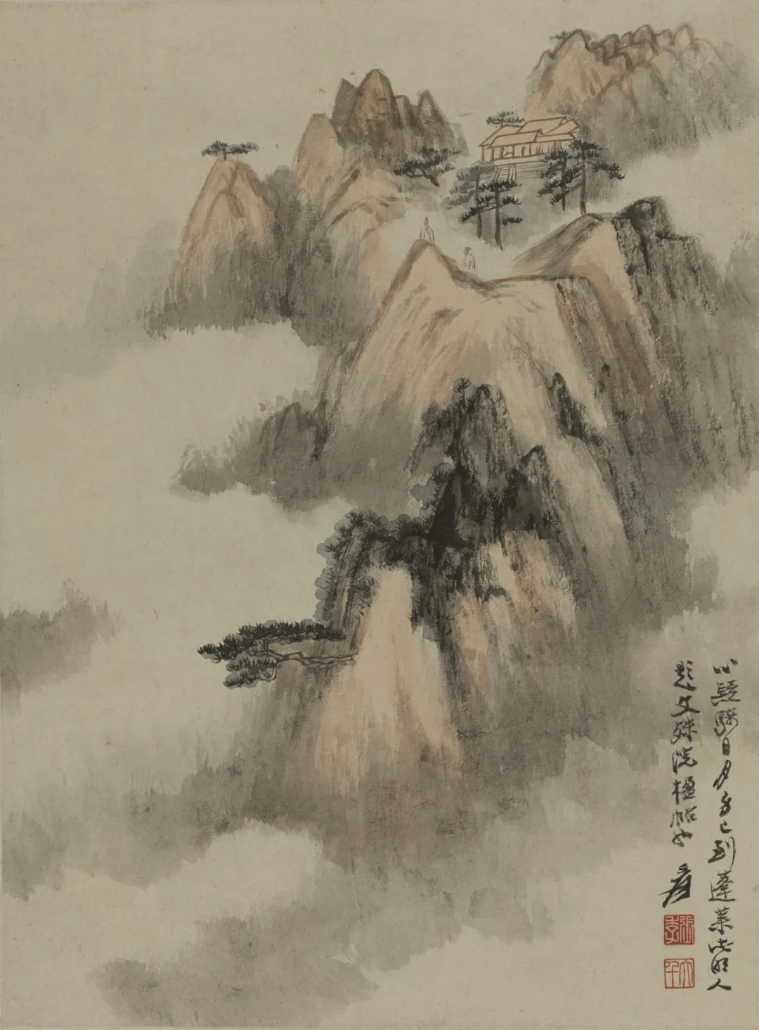 中国古美術 張大千作款 山水図 水墨画集 長巻 宣紙 手描き 冊頁 書画