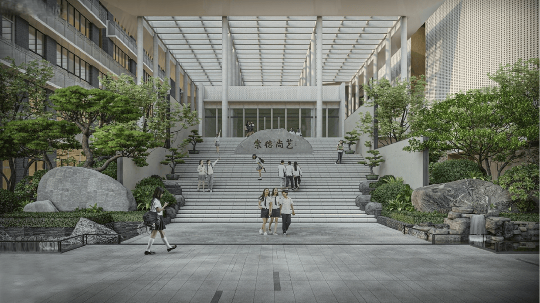 这所市属中学全面封顶_广州市_校区_艺术
