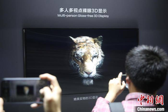 3月14日,在2024年中国家电及消费电子博览会上,海信电器裸眼3d显示屏