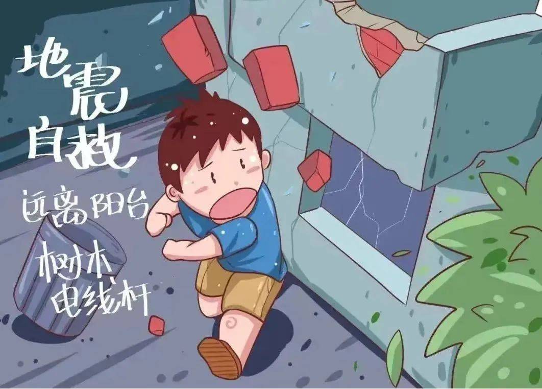 幼儿园防震减灾卡通图片