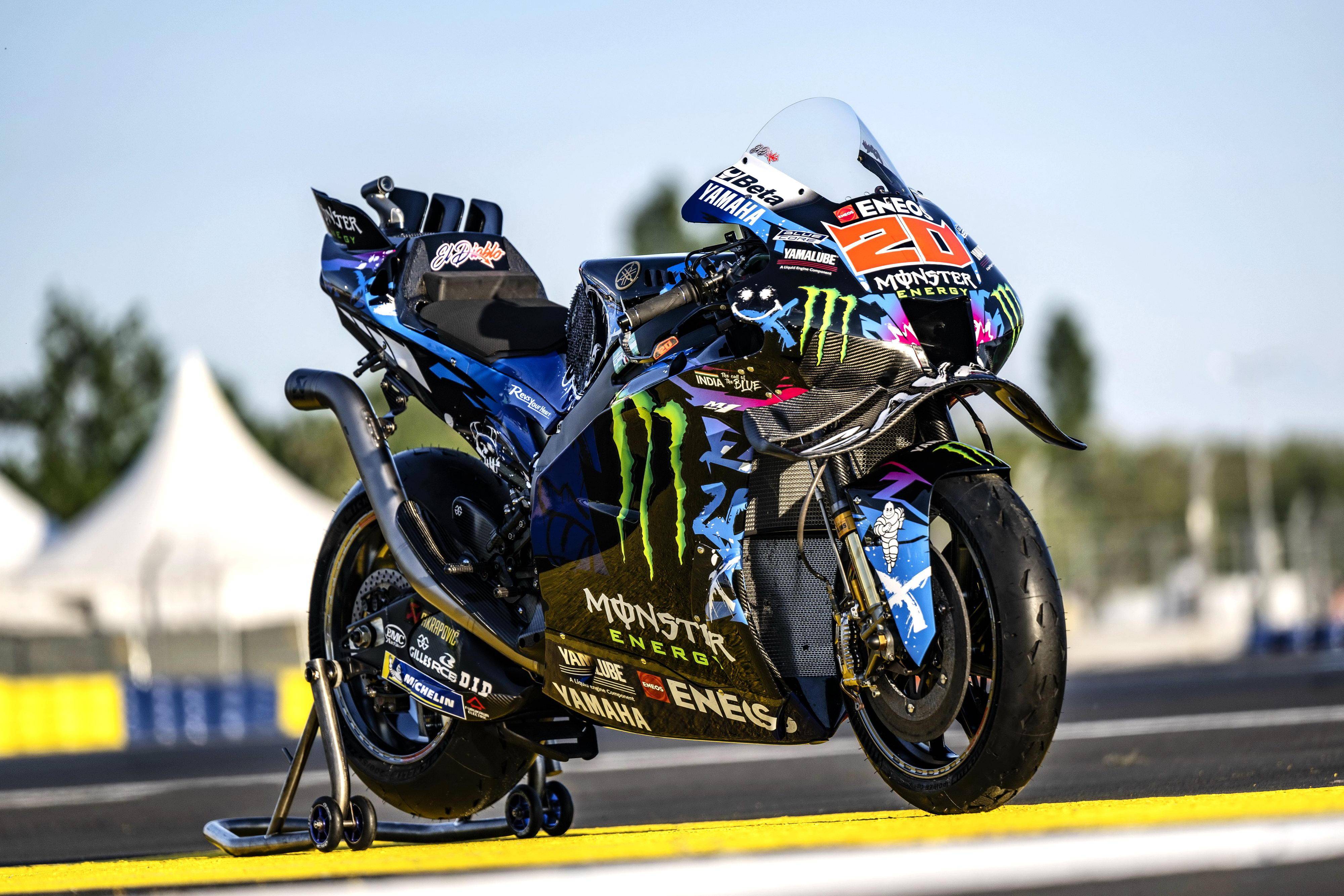 2024 motogp 法国站:夸塔拉罗和 yzr-m1 的特别图案