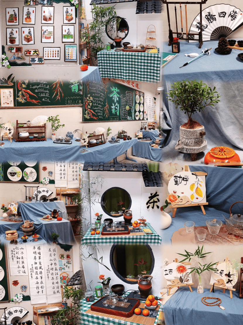 初二6班初一3班此次班班有美展的大面积作品是以剪