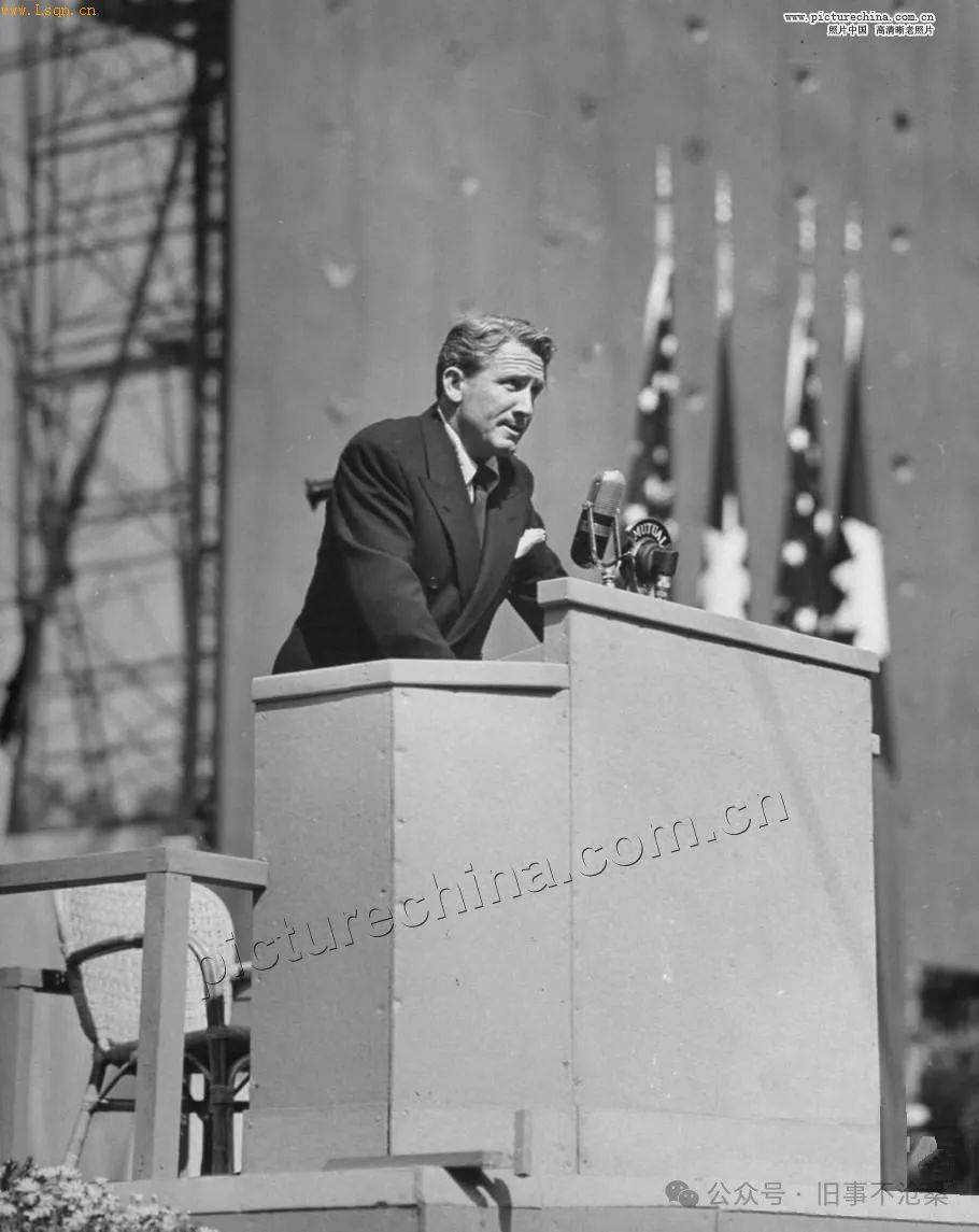 旧事照片:美国欢迎宋美龄到访旧照_加州_斯潘塞特雷西_亨利方达