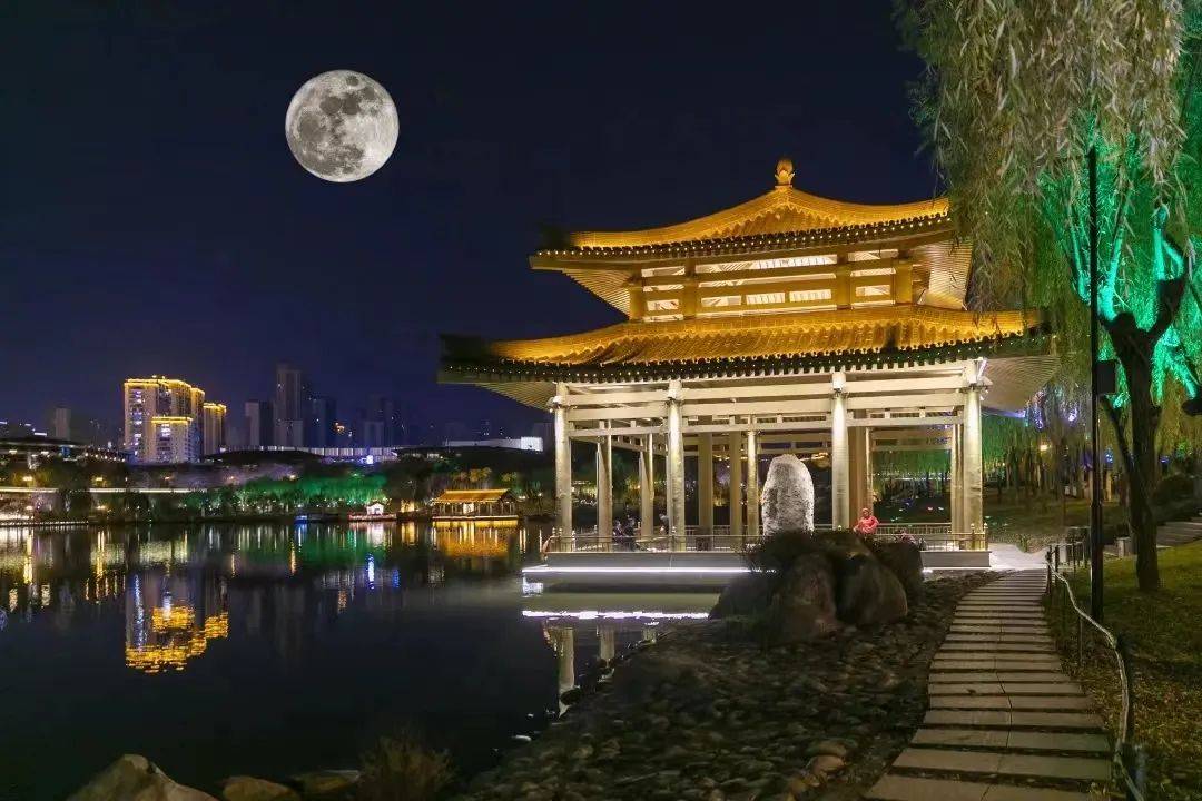 一定要在夏天夜游一次曲江_盛唐_大唐芙蓉园_夜色