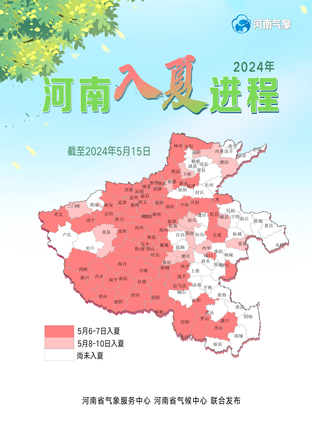 2024河南入夏进程图来了!高温突破38℃_多云_天气_晴天