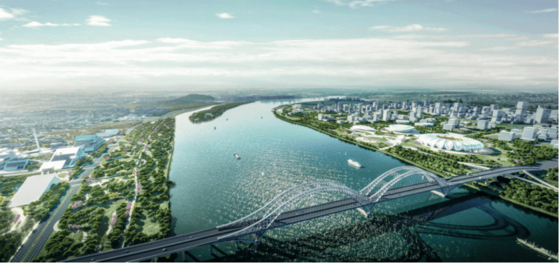 在长沙南部江岸线上,大王山,巴溪洲和解放垸是一个崭新的组合.