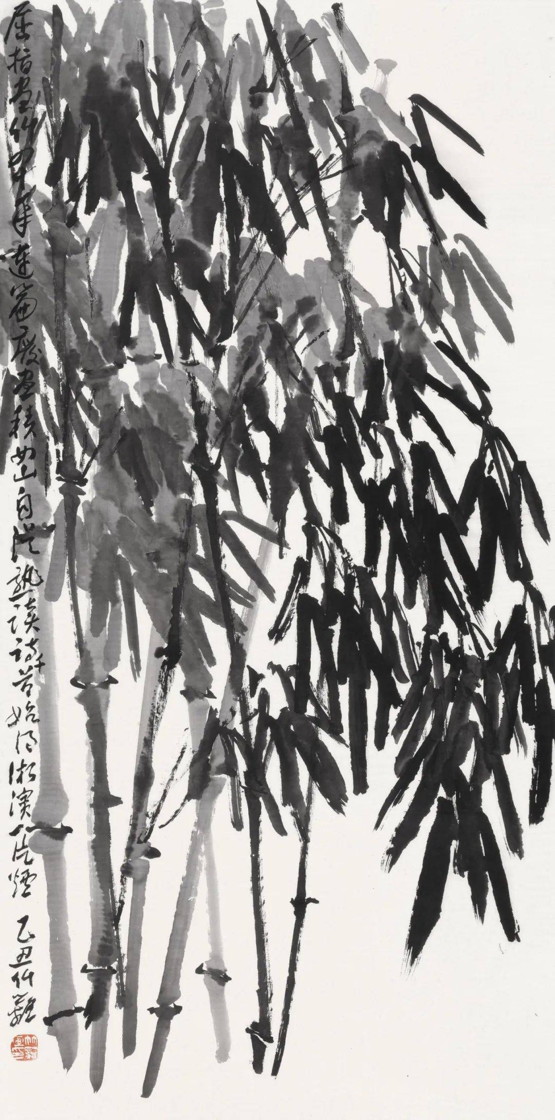 《墨竹》孙竹篱作品随着他的知名度越来越高,向他求字索画的人也越来