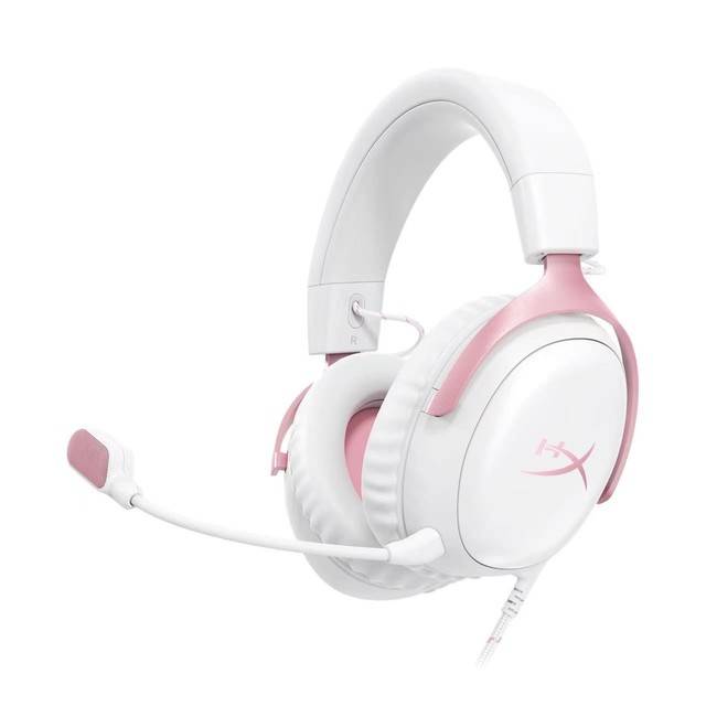 HyperX全新推出Cloud III (Pink)飓风3游戏耳机(雾光粉)