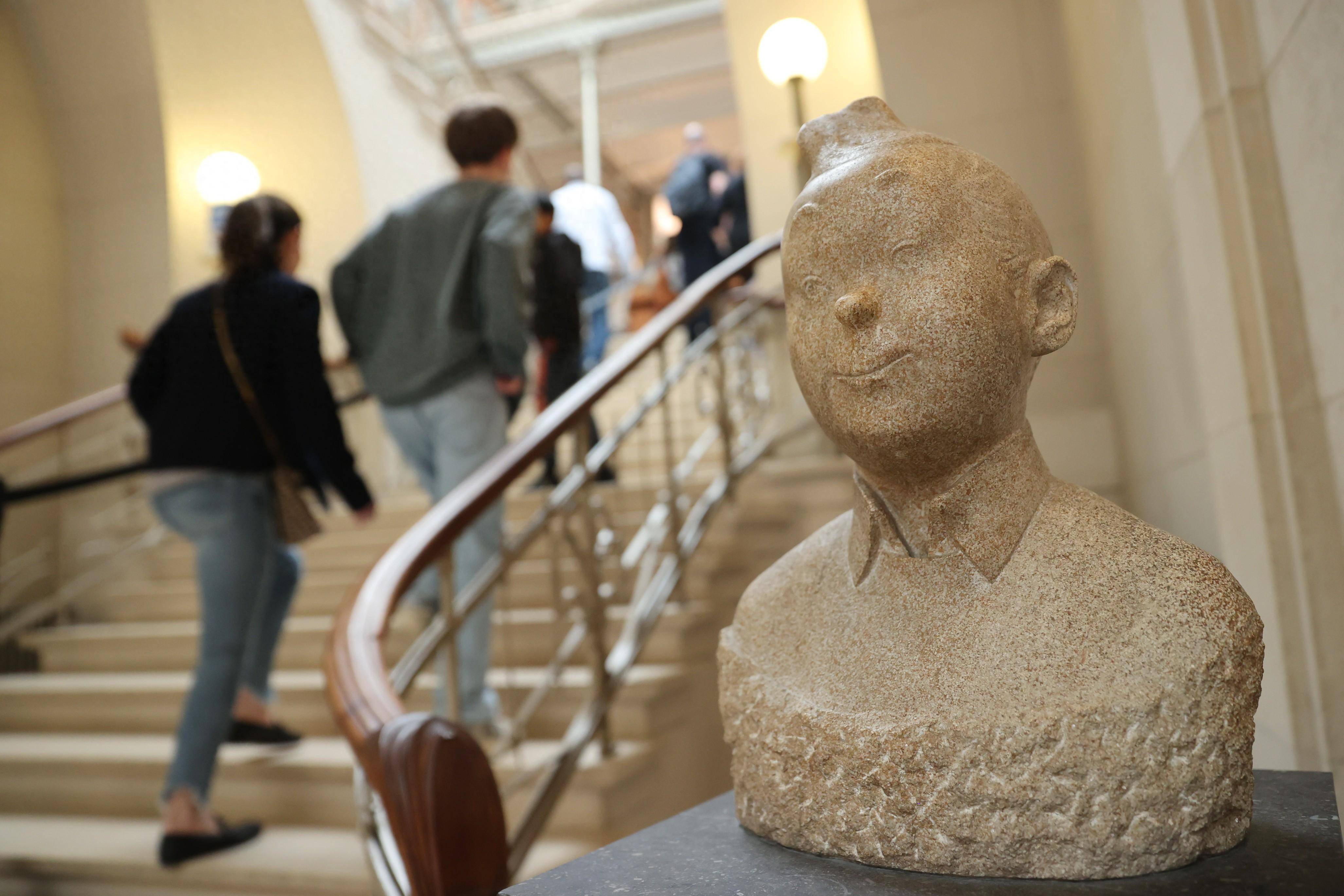 探访比利时布鲁塞尔漫画博物馆_新华社_赵丁喆_蓝精灵