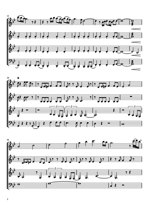 弦乐四重奏《罗克珊娜的探戈》附乐谱-电影《红磨坊》插曲