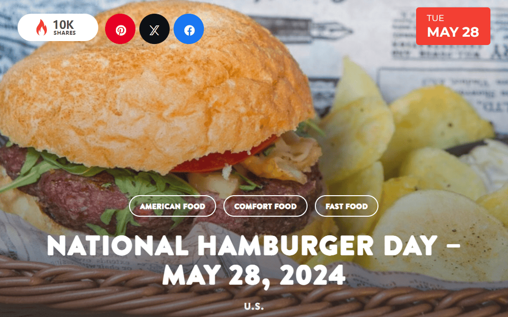 5月28日国家汉堡日, 全美餐厅优惠大盘点!