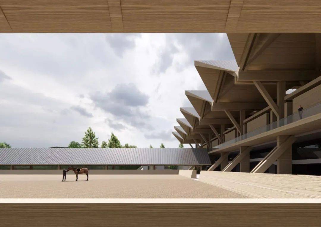 汤桦建筑设计马厩内部效果图 08 汤桦建筑设计建筑造型与结构一体化