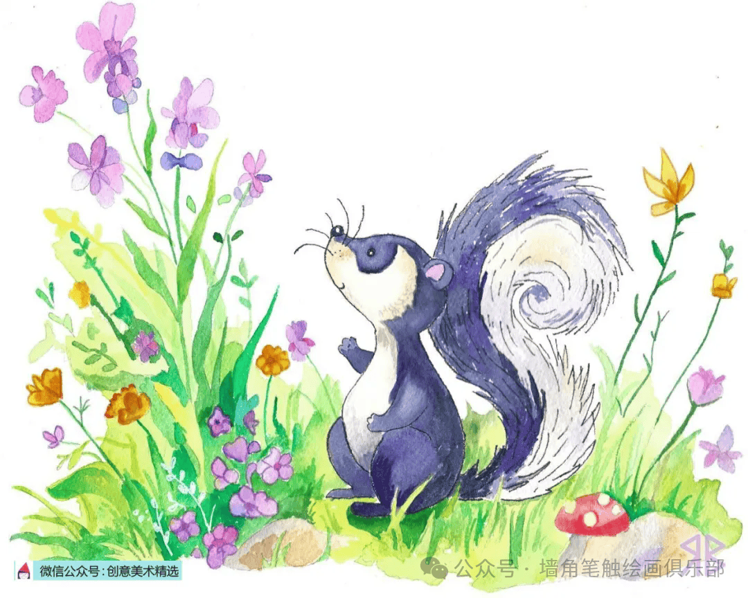 他山之石·艺‖31张超可爱的水彩插画,小巧可爱的动物插画,超级温馨