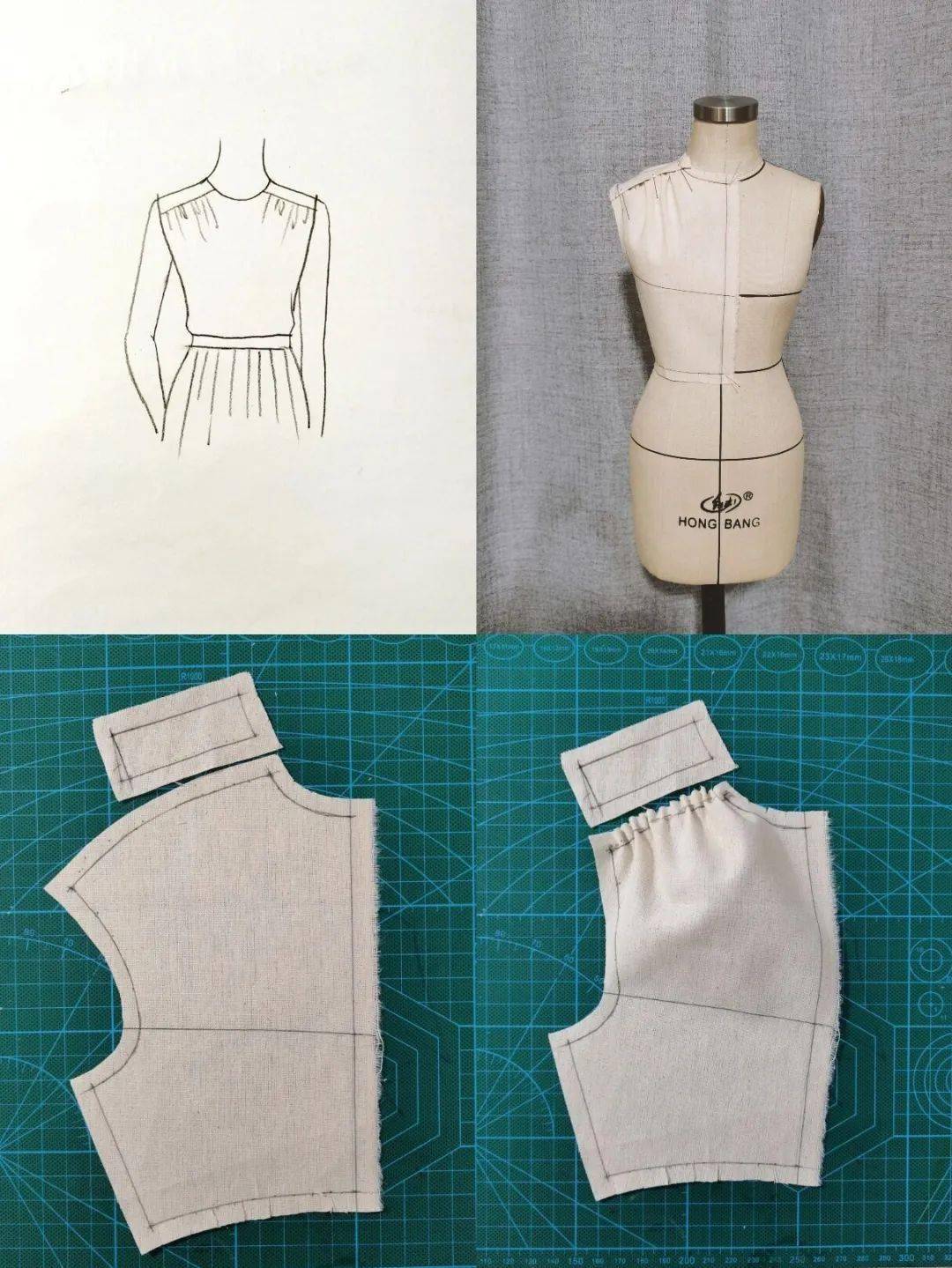 服装省道/褶裥设计-省道转移示例图!