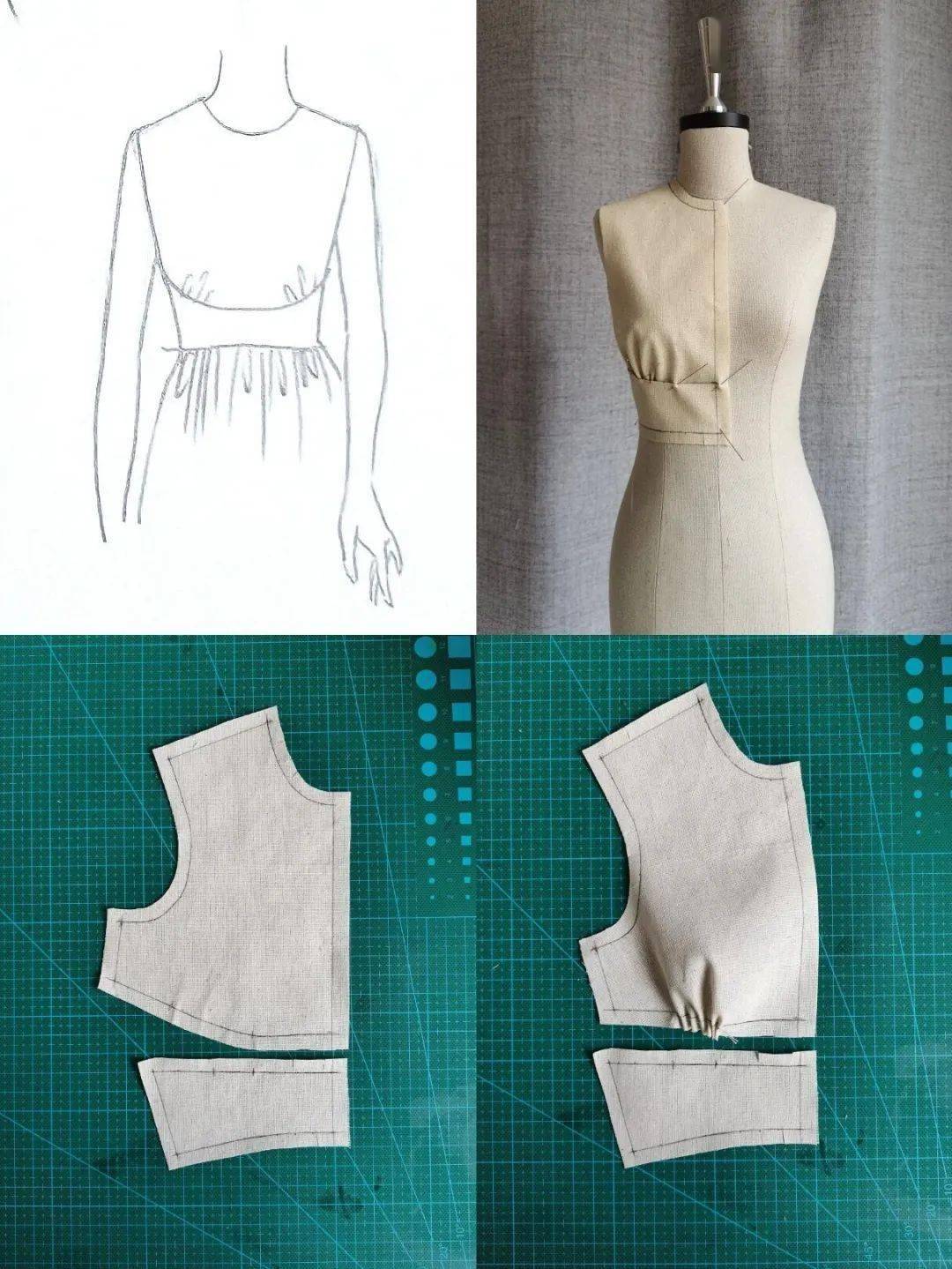 服装省道/褶裥设计-省道转移示例图!