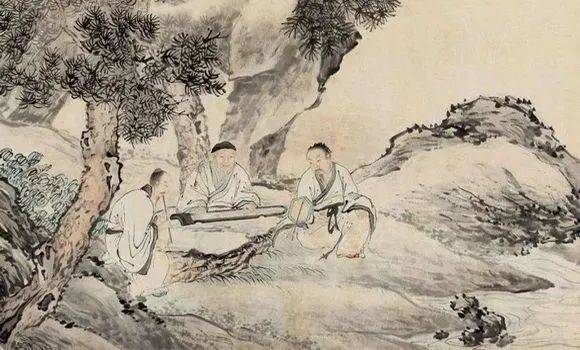 王阳明水墨画小学生图片