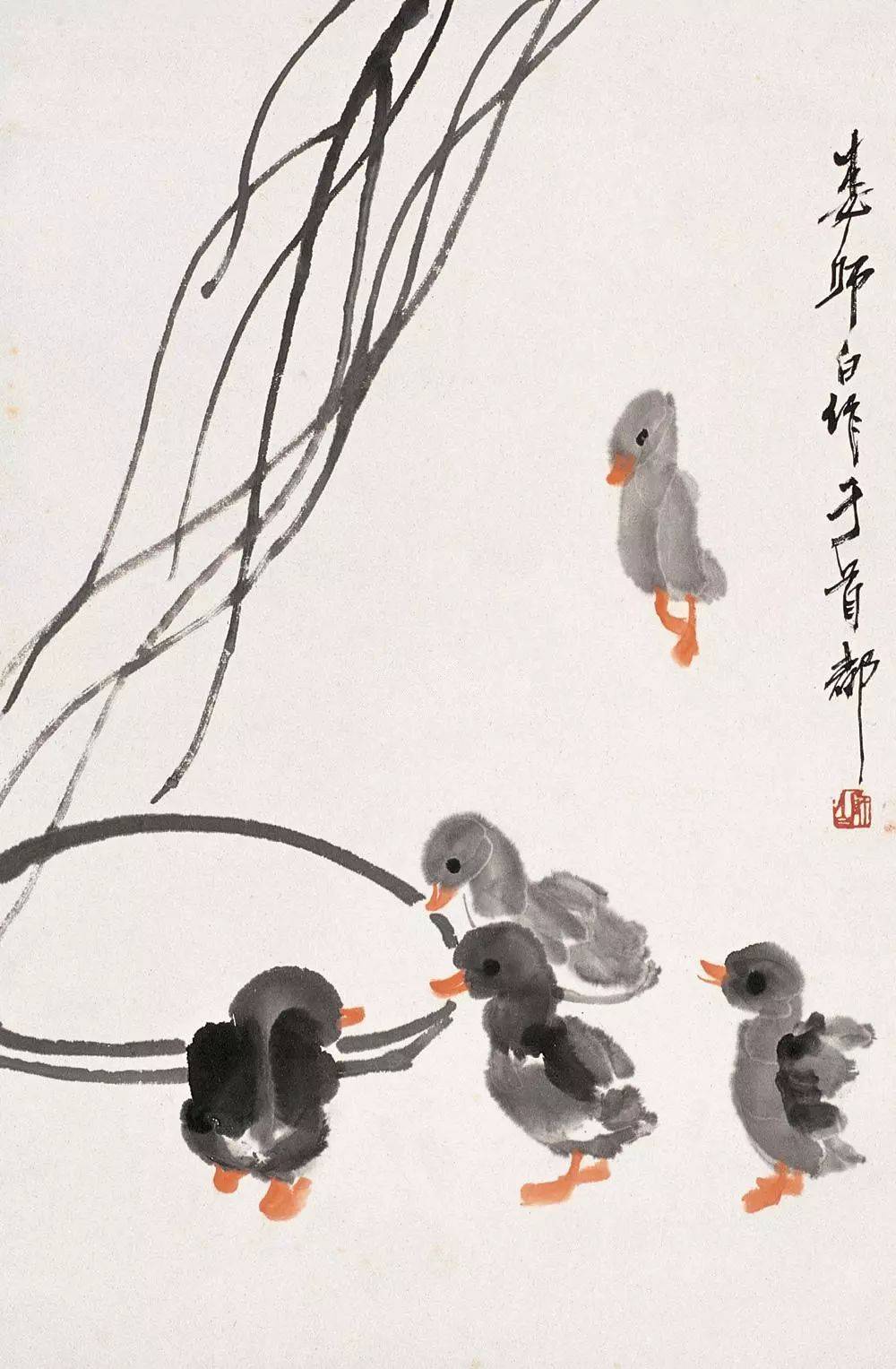 【国画教程】寥寥几笔画小鸭!
