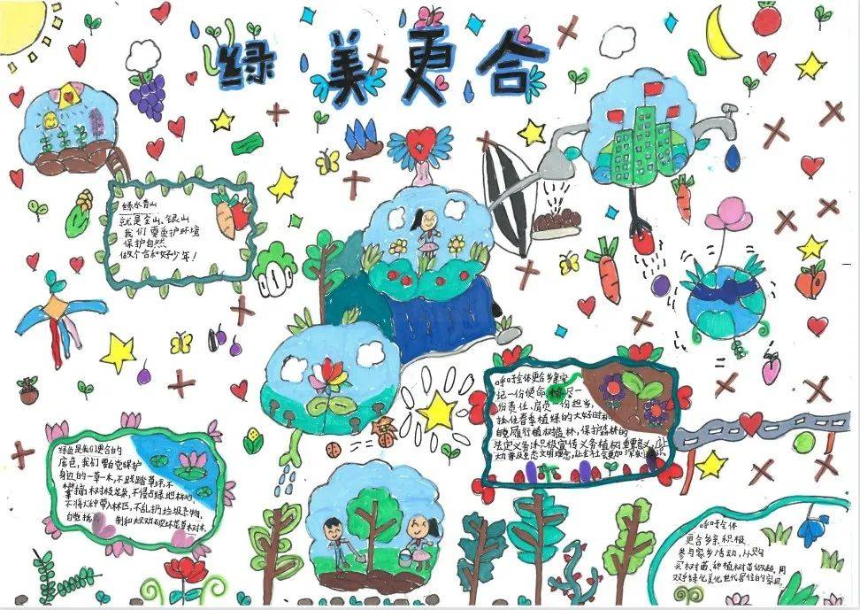 美丽中国我行动,绿美更合齐共建 | 更合镇举办六五环境日手抄报比赛