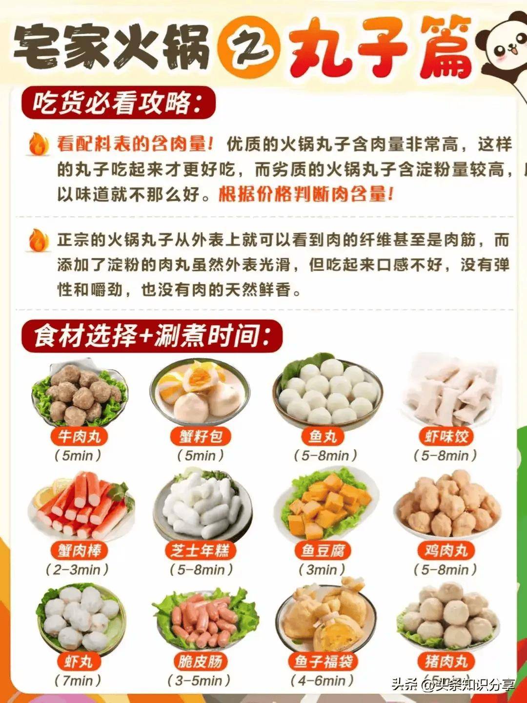 火锅食材大全菜单图片