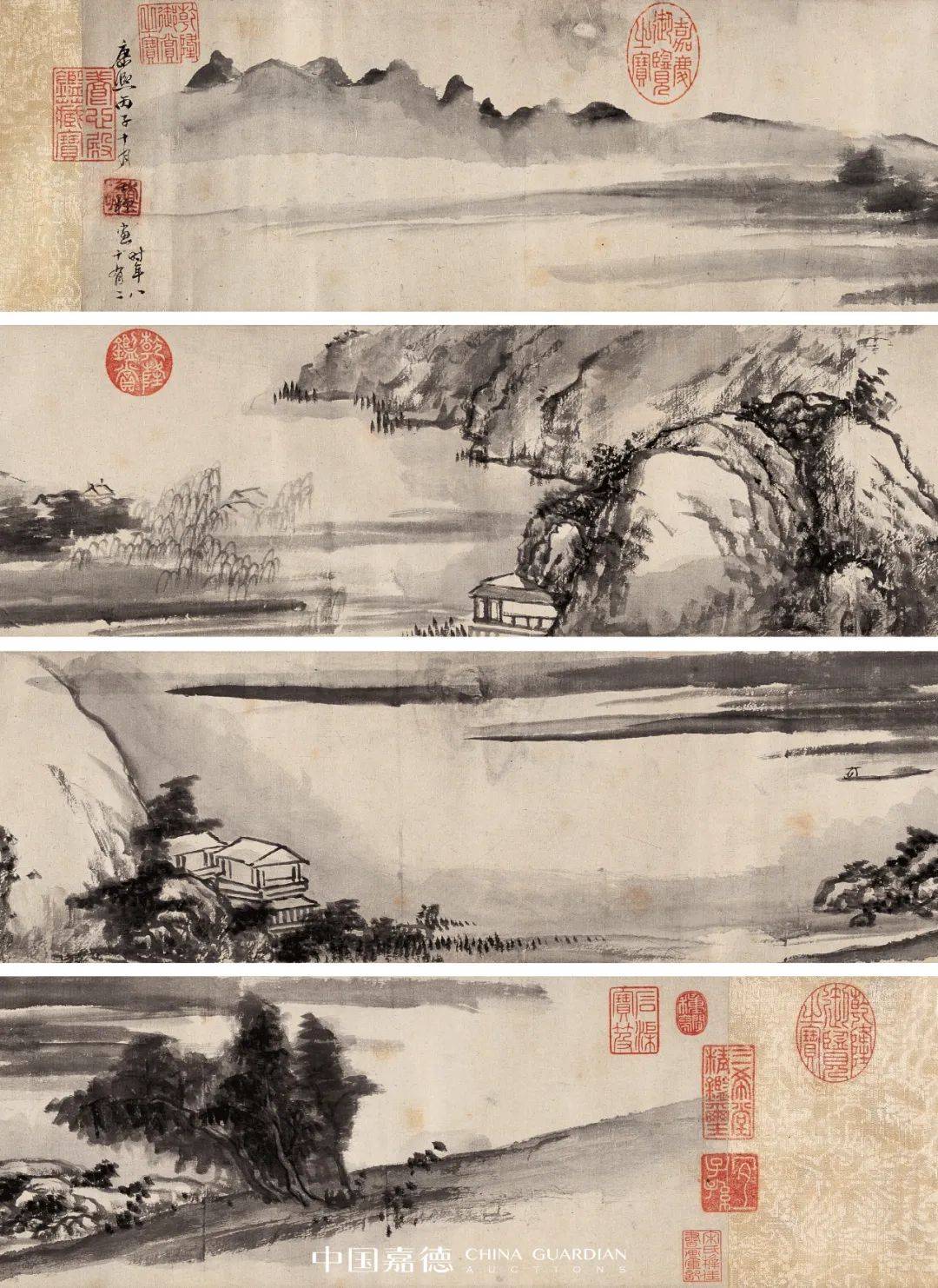 查士标 烟江独泛图 丨中国嘉德30周年精品回顾