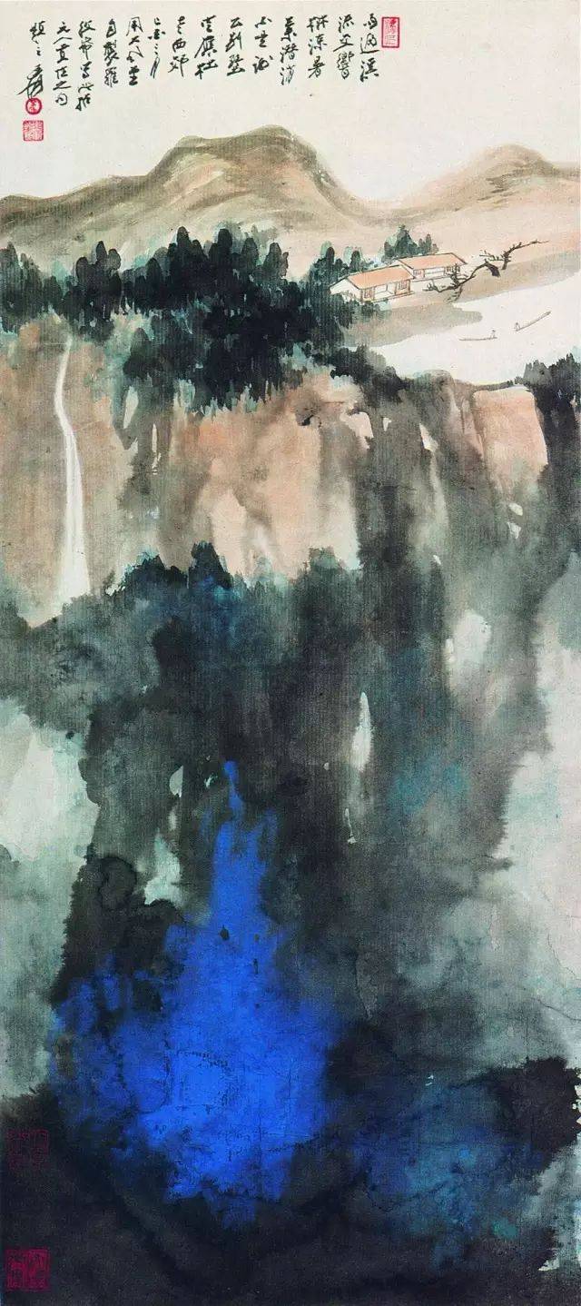 50分钟罕见视频,张大千的泼墨山水原来是这样画出来的