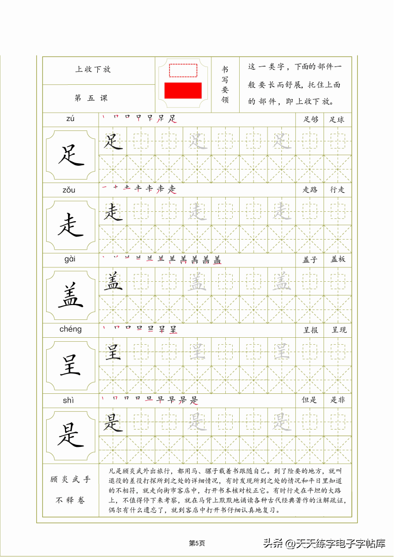 硬笔楷书的结构法,看完这个都懂了!